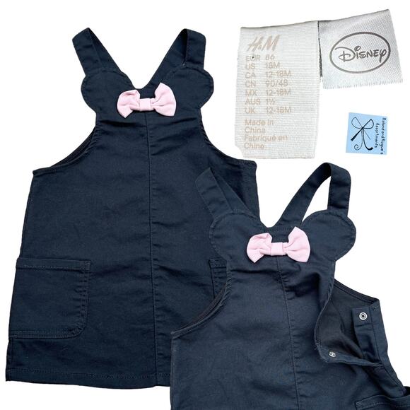 Disney x H&M Minnie Mouse Jumper Dress Baby Sz 18 Months - Picture 1 of 3